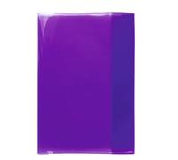 HERMA 19608 Fundas para cuadernos A4, transparentes, violetas, fundas de polipropileno resistente, fácil de limpiar y extragrueso, juego de fundas transparentes para cuadernos escolares, de colores