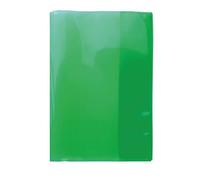 HERMA 19613 Fundas A5 transparentes verdes, 10 unidades, fundas de polipropileno resistente, lavable y extragrueso, juego de fundas transparentes para cuadernos escolares, de colores