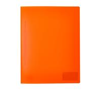HERMA 19637 File Folder A4 Translucent Neon Orange Plastic Folder with Labelling