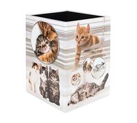 HERMA 19740 - Papelera plegable con diseño de gatos de 15 litros, de cartón resistente, para niñas y niños, cubo de basura rectangular para habitación infantil, dormitorio, estudio, oficina