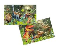 HERMA 19743 Dino World - Vade de escritorio infantil de cartón, 55 x 35 cm, diseño a ambos lados
