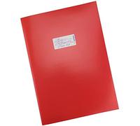 HERMA 19748 - Cuaderno (DIN A4, con etiqueta para escribir, cartón resistente y extrafuerte, funda para cuadernos), color rojo