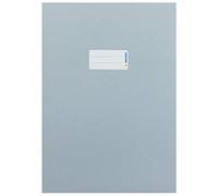 HERMA 19757 - Funda para cuaderno A4 de cartón gris, con campo de rotulación de papel estable y extra fuerte, protector para cuadernos escolares, de colores