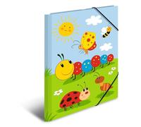 HERMA 19784 Carpeta de dibujo Jardín de infancia con motivo Frieda y amigas, A4, cartón resistente, con impresión interior, carpeta de 1 palmo
