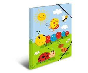 HERMA 19784 Carpeta de dibujo Jardín de infancia con motivo Frieda y amigas, A4, cartón resistente, con impresión interior, carpeta de 1 palmo