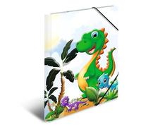 HERMA 19785 Carpeta de dibujo Jardín de infancia con motivo de Dinosaurios, A4, cartón resistente, con impresión interior, carpeta de 1 palmo