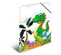 HERMA 19795 Carpeta de dibujo Jardín de infancia con motivo de Dinosaurios, A3, cartón resistente, con impresión interior, carpeta de 1 palmo