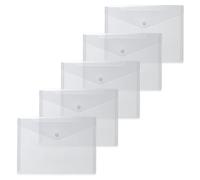HERMA 20051 - Lote de 5 sobres para documentos A5 (5 unidades), color blanco translúcido