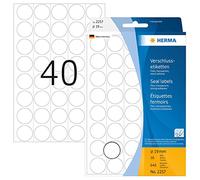Herma Pegatinas redondas 2257 – Ø 19 mm – Lote de 640 transparentes