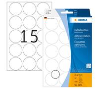 Herma 2270 - Etiquetas multiuso, diámetro 32 mm, redondo, papel mate, 480 unidades, color blanco