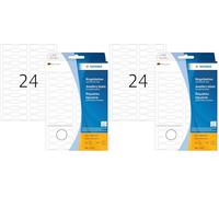 Herma 2510 - Etiquetas joyería 10x49 mm, blancas, cartoncillo mate, 600 unidades, color blanco (Paquete de 2)