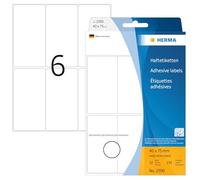Herma 2590 - Etiquetas multiuso, 40x75 mm papel mate, 192 unidades, color blanco