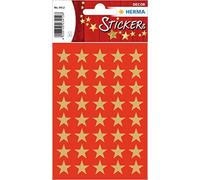 Herma 3412 pegatinas de navidad, estrellas doradas, 5 puntas (13 mm de
