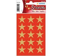 Herma 3414 pegatinas de estrellas de 5 puntas, oro de 22 mm de diámet