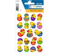 HERMA 3686 Pegatinas de Pascua "Pollito en huevo" autoadhesivas para decoración de Pascua, para manualidades o como regalo, 57 pegatinas de Pascua