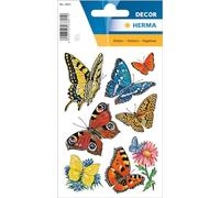 HERMA 3801 pegatinas de mariposas multicolor, pequeñas y grandes, 24 unidades, pegatinas de mariposa con flores, etiquetas para álbum de fotos, diario, álbum de poesía, scrapbooking, decoración,