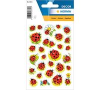 HERMA 3815 Pegatinas Mariquita Felicidad Pequeñas 84 Piezas Ladybug Pegatinas con Flores Etiquetas para Álbum de Fotos Boda Diario Álbum de Poesía Álbum de Poesía Álbum de Cumpleaños Amor Decoración