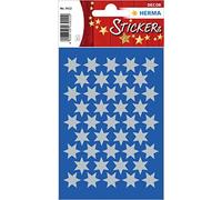 Herma 3922 pegatinas de estrellas de 6 puntas, plata de 14 mm de diám