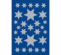 Herma 3928 pegatinas navideñas, estrellas plateadas de 6 puntas (81 p