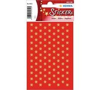 HERMA 4052 Pegatinas de Navidad, estrellas doradas de 6 puntas (diámetro 6 mm, 285 pegatinas, papel), decoración de Navidad, etiquetas adhesivas permanentes para Navidad, regalos, manualidades,