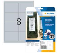 HERMA 4114 - Lote de 32 etiquetas impermeables (DIN A4, 99,1 x 67,7 mm, 800 hojas, lámina de poliéster, brillante), autoadhesivas, imprimibles, pegatinas permanentes, 6400 etiquetas adhesivas