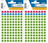 HERMA 4129 pegatinas con números negros del 1 al 160, redondas, 480 unidades, diámetro de 8 mm, autoadhesivas, pequeñas, mate, números adhesivos, números de casa, de papel para pegar, multicolor