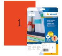 Herma 4422 - Pack de 20 etiquetas, 210 x 297 mm, color rojo