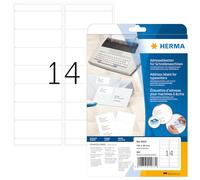 Herma 4433 Address Label Sheets 102 x 38 mm 20 Sheets 280 Labels White