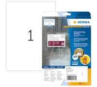 Herma Etiquetas de papel de aluminio 4584 – 10 hojas A4 (210 x 297 mm) autoadhesivas mate blancas