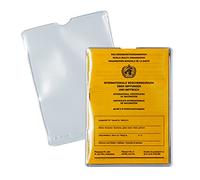 HERMA 5020 Fundas transparentes para carné de vacunación, 25 unidades, funda para carné de vacunación, soporte para tarjetas de identificación para proteger tarjetas de tránsito y tarjetas de crédito,