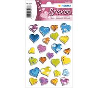 HERMA 5217 Love Liebe Sticker "Herzen" autoadhesivas con motivos de amor para San Valentín, bodas, manualidades, scrapbooking o como regalo, 25 pegatinas decorativas