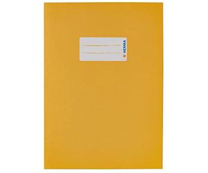 HERMA 5511 Sobres de papel A5 amarillo, 10 unidades, con campo de rotulación de papel extremadamente fuerte y colores ricos, juego de fundas para cuadernos escolares, de colores