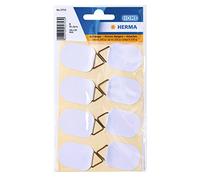 HERMA 5753 - Colgador de cuadros para pegar, color blanco, pequeño, 8 unidades, 26 x 35 mm, autoadhesivo, cuerda de alambre, sin taladrar para la pared, alambre de papel fuerte, colgador para fotos,
