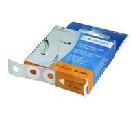 Herma 5899 Anillos de refuerzo en rollo, 12 mm de diámetro, lámina mate, autoadhesivo, resistentes a desgarros, adhesivo permanente, 500 unidades, en caja dispensadora, color blanco