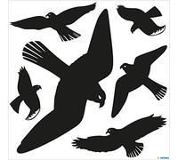 HERMA 5999 - Juego de pegatinas para ventanas (30 unidades, 30 x 30 cm, autoadhesivas, despegables y reutilizables), color negro