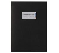 HERMA 7088 Sobres de papel A5 negro, 10 unidades, con campo de rotulación de papel extremadamente fuerte y colores ricos, juego de fundas para cuadernos escolares, de colores