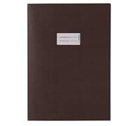 HERMA 7097 Sobres de papel A4 marrón, 10 unidades, con campo de rotulación de papel reciclado fuerte y colores intensos, juego de fundas para cuadernos escolares, de colores