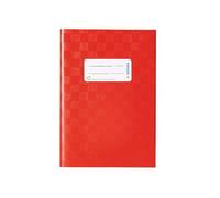 HERMA 7422 - Fundas para cuadernos A5, color rojo, 25 unidades, con etiqueta y estructura de rafia, de polipropileno duradero y fácil de limpiar, juego de fundas para cuadernos escolares, color rojo