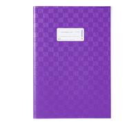 HERMA 7446 Sobres con tapa DIN A4 Bast, fundas con etiqueta y estructura de rafia, de lámina de polipropileno resistente y lavable, juego de 25 grapas, color morado