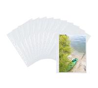 HERMA 7566 Fundas para fotos para carpetas, 250 unidades, 20 x 30 cm, 1 compartimento, fundas para fotofán montables por ambos lados, fundas para tarjetas postales con orificio europeo, color blanco
