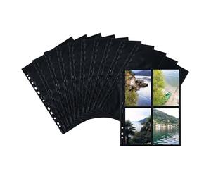 HERMA 7711 Fundas para fotos para carpetas, 250 unidades, 10 x 15 cm, 4 compartimentos divididos, se pueden equipar por ambos lados, fundas para fotos fotográficas, fundas para tarjetas postales,