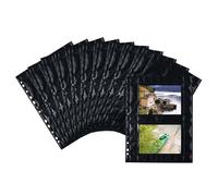 Herma 7786 - Paquete de 10 fundas para fotos (para 40 fotos de 10 x 15 cm), color negro