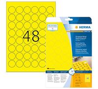 HERMA 8034 - Etiquetas adhesivas resistentes a la intemperie, DIN A4, 32 unidades, 30 mm de diámetro, 800 hojas, lámina de poliéster, mate, redondas, autoadhesivas, imprimibles, extremadamente