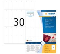 HERMA 8046 - Juego de 14 etiquetas (DIN A4, 35 x 59,4 mm, 1400 hojas, papel/lámina/papel de composición), perforado, imprimible, no adhesivo, 42.000 etiquetas de productos, color blanco