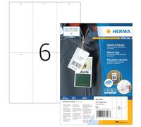 HERMA 8047 - Juego de 14 etiquetas (DIN A4, 70 x 148,5 mm, 1400 hojas, papel/lámina/papel de composición), perforado, imprimible, no adhesivo, 8400 etiquetas de productos, color blanco