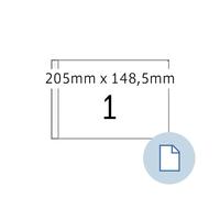 HERMA 8493 Etiquetas universales, 1000 hojas, 205 x 148,5 mm, 1 por hoja A5, 1000 unidades, autoadhesivas, imprimibles, mate, papel en blanco, etiquetas adhesivas, color blanco