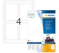 Herma 8882 - Paquete de 40 etiquetas adhesivas rectangulares (90 x 120 mm, especiales para botellas), color blanco brillante