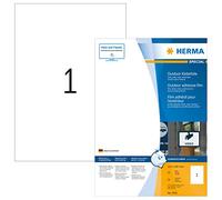 Herma Etiquetas adhesivas 9501 – Paquete 50 210x297 mm, ultrarresistentes, impermeables, blanco mate