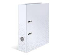 HERMA Archivador A4 color blanco, juego de 5 unidades, 7 cm de ancho, archivador de anillas para niños con patrón, archivador de archivos monocolor con acabado brillante e impresión interior para