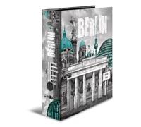 HERMA Archivador de anillas con palanca Ciudades de tendencia con motivo Berlin, A4, 70 mm, con estampado interior, 1 carpeta con motivos